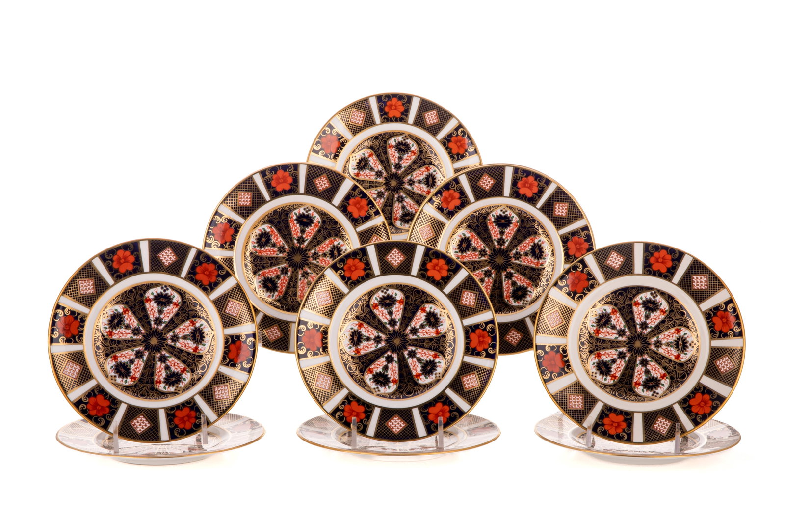 TWELVE ROYAL CROWN DERBY 'OLD IMARI' BREAD PLATES (1 of 3)