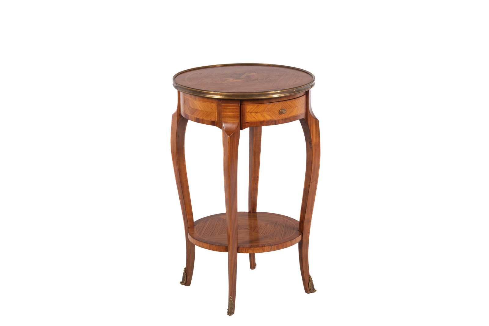 FRENCH MARQUETRY CIRCULAR DRINKS TABLE (1 of 7)