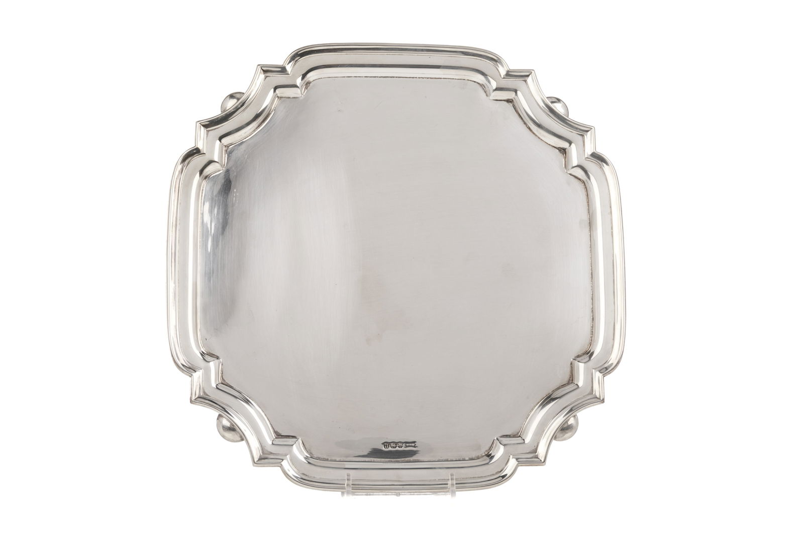 ENGLISH SILVER SALVER, 913g (1 of 3)