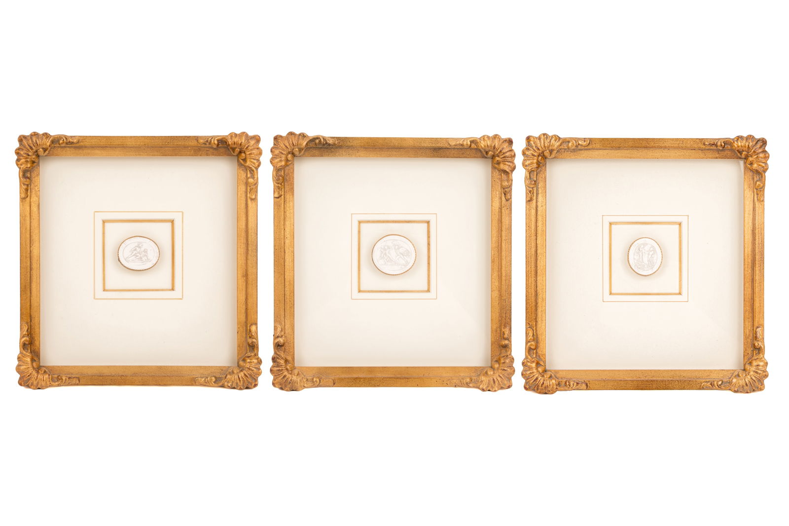 THREE FRAMED ANTIQUE PLASTER CASTS (1 of 13)