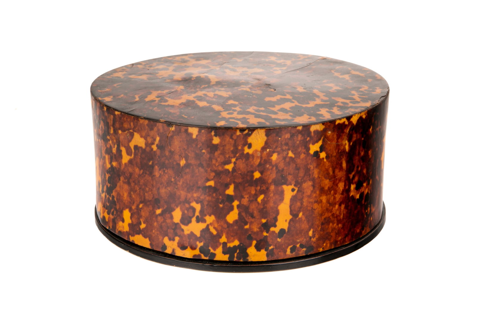 ROUND TORTOISESHELL VENEER BOX (1 of 3)