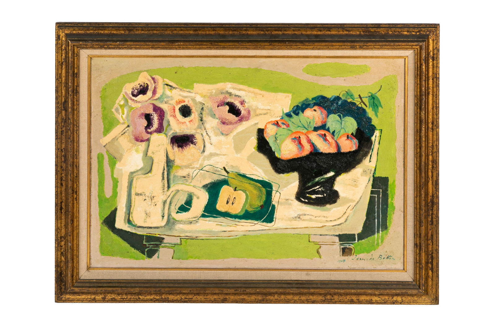 JEAN ISY DE BOTTON (French, 1898-1978): Symphonie de fleurs et de fruits (1969) Oil on board Signed lower right20" x 29 3/4" Provenance: Lot 160, Christie's (New York), 10 Jan 2006