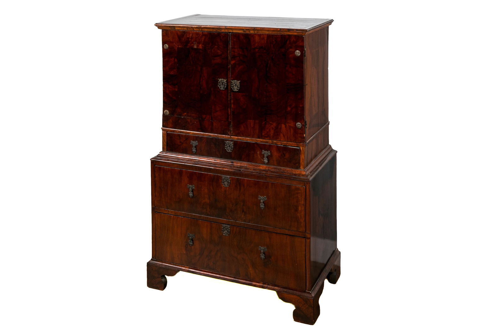 GEORGE II ENGLISH WALNUT CABINET (1 of 4)