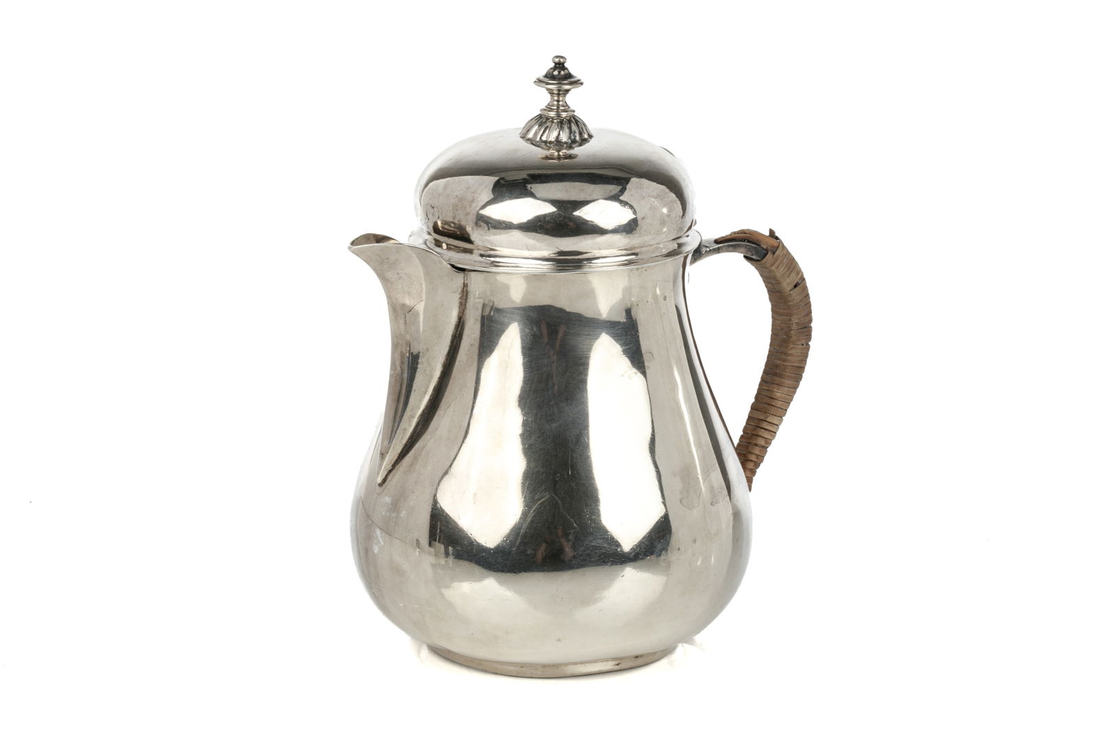 ANTIQUE CONTINENTAL SILVER HOT WATER JUG, 463g (1 of 4)