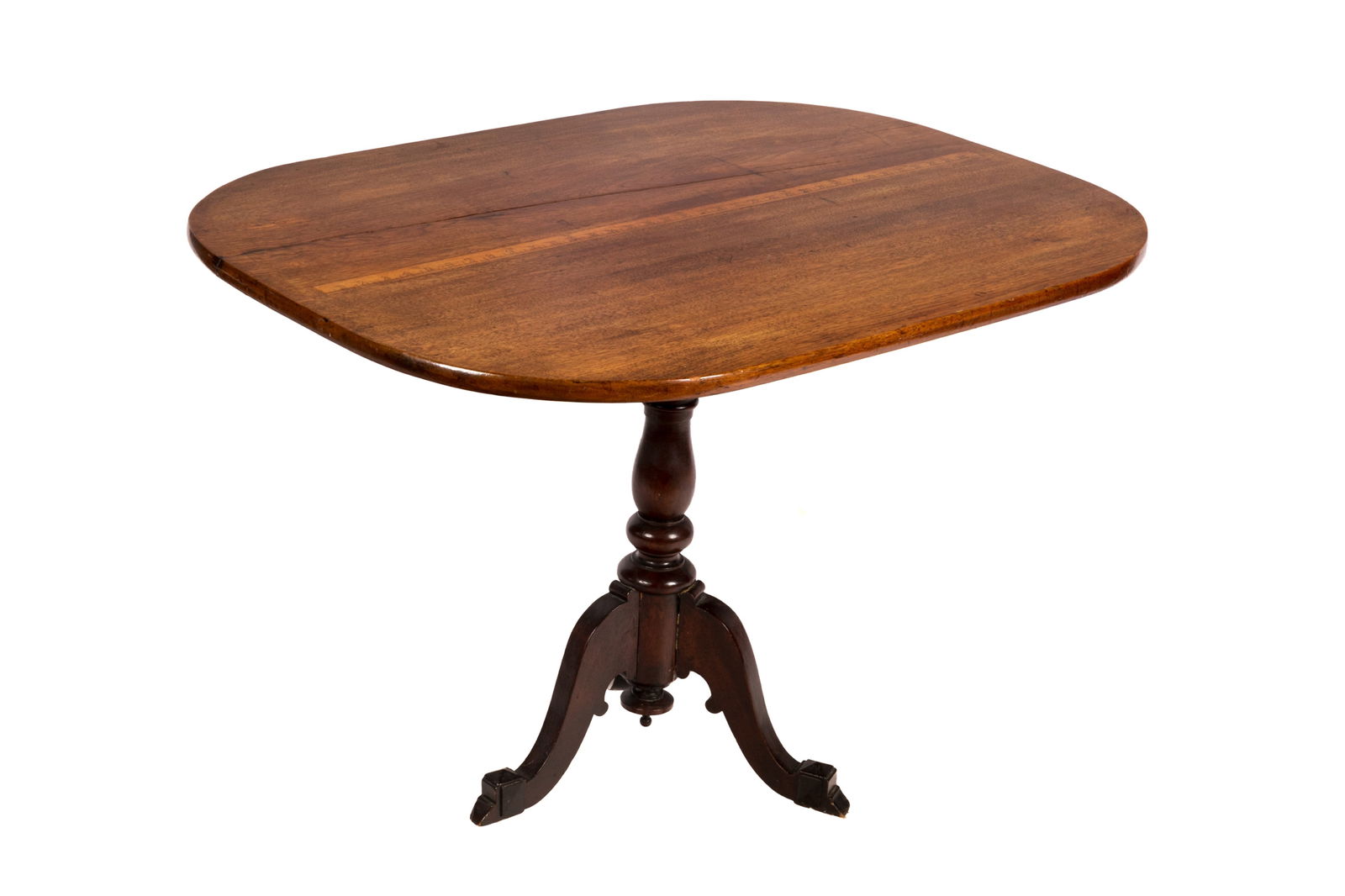 19th C MAHOGANY SEWING TABLE (1 of 4)