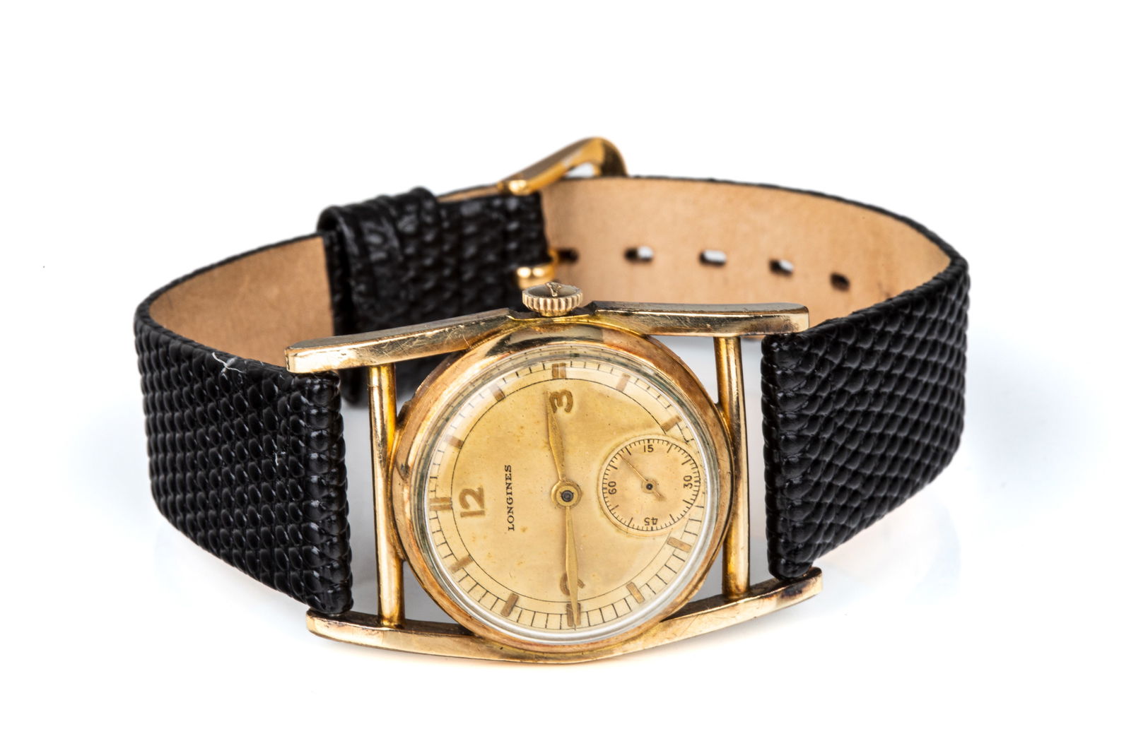 VINTAGE LONGINES MECHANICAL WATCH: Swiss made mechanical Longines watch 10K yellow gold filled case Caseback interior reads: Wadsworth 10K GOLD FILLED T096704with 1 service mark from 7/78 Swiss made mechanical 15 jewel movement is runn