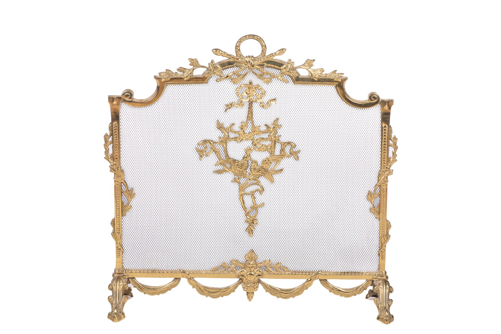 BRASS FRENCH FIRE SCREEN & FIRE FENDER (1 of 7)