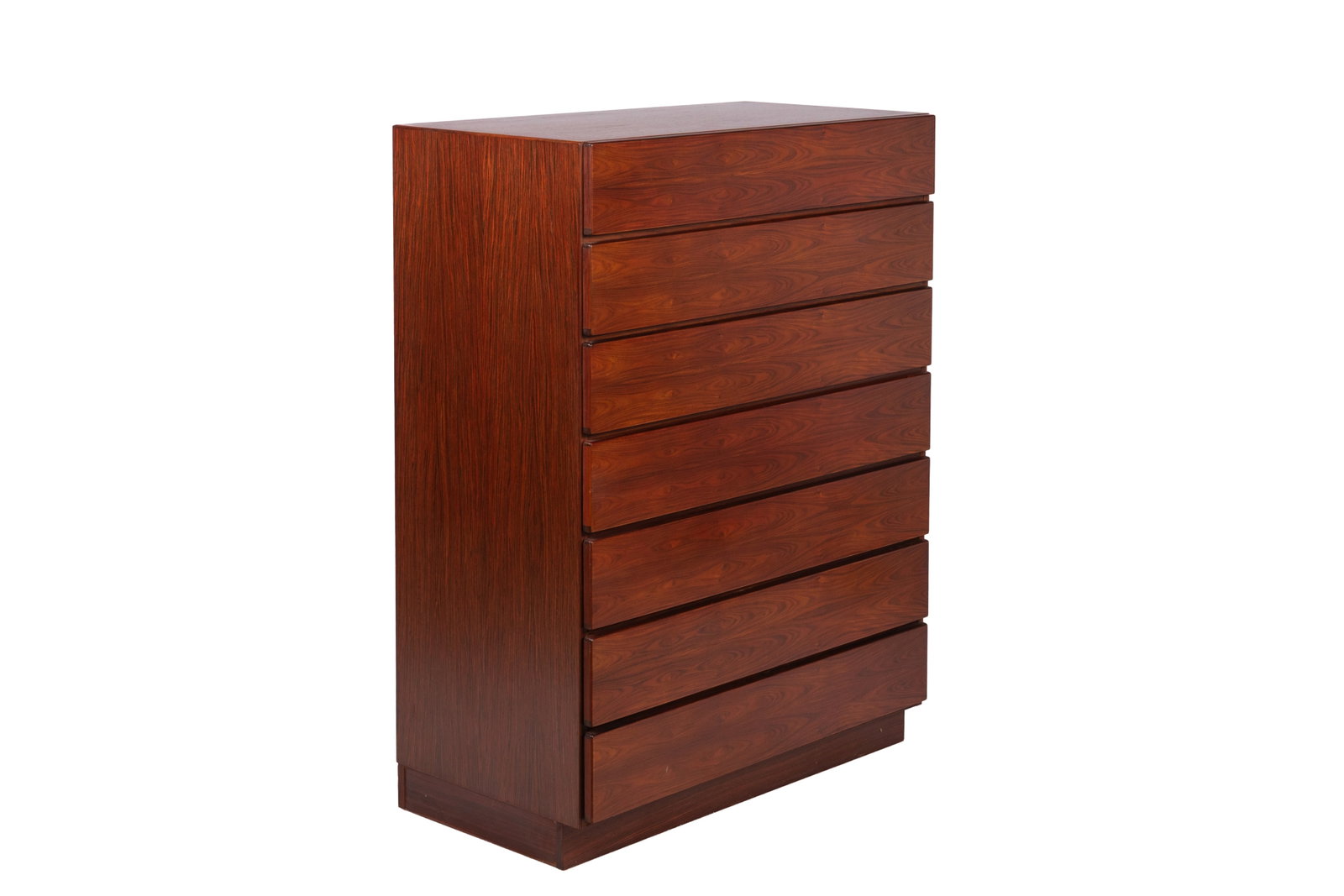 MID CENTURY ROSEWOOD 7-DRAWER DRESSER: H 47" x W 35" x D 19"