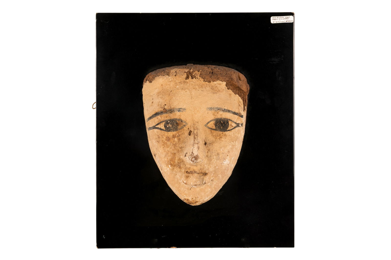 ANCIENT EGYPTIAN PAINTED WOOD MASK (1 of 4)