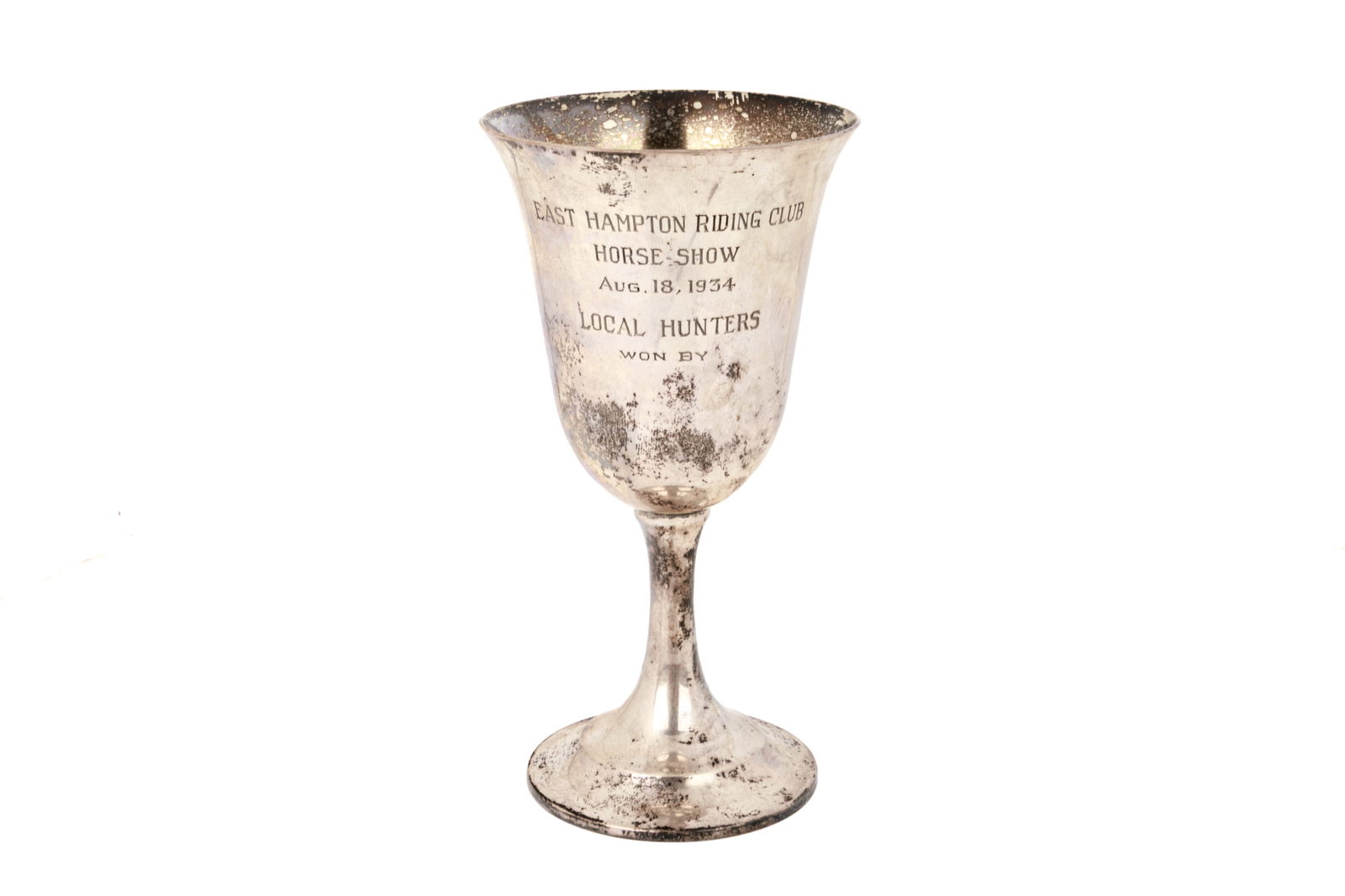 AN AMERICAN SILVER TROPHY GOBLET (163g) (1 of 3)