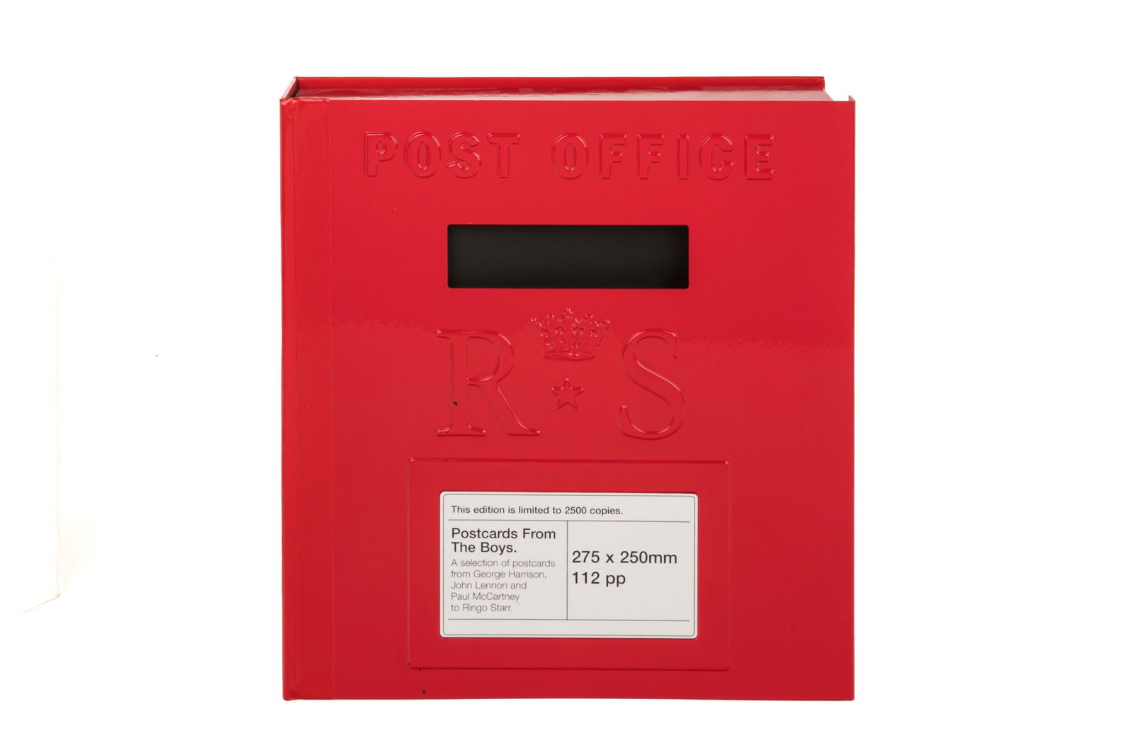 BEATLES POSTCARDS FROM THE BOYS LTD EDITION BOX: Ringo Starr. "Postcards from the Boys" (Guildford, Surrey, England: Genesis Publications, Ltd., 2003). Limited edition. Number 2319 out of 2500. Collection of 53 postcards sent to Ringo over the years