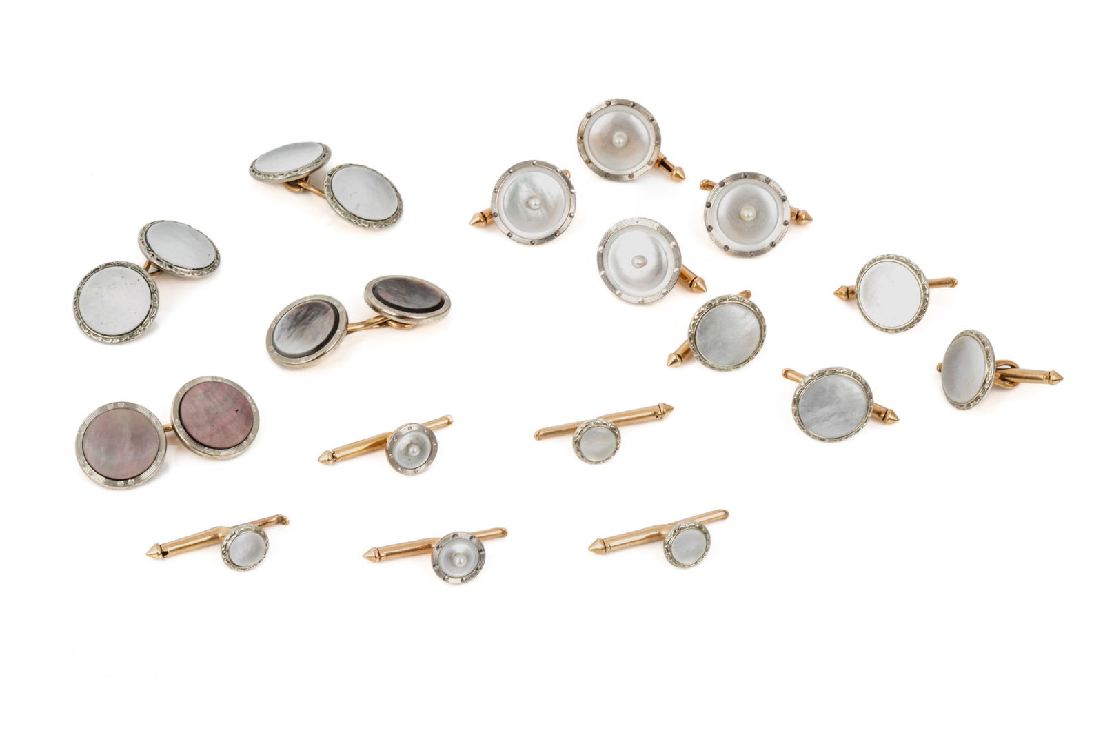 GOLD TUXEDO BUTTONS & FRENCH CUFFLINKS 30g (1 of 2)