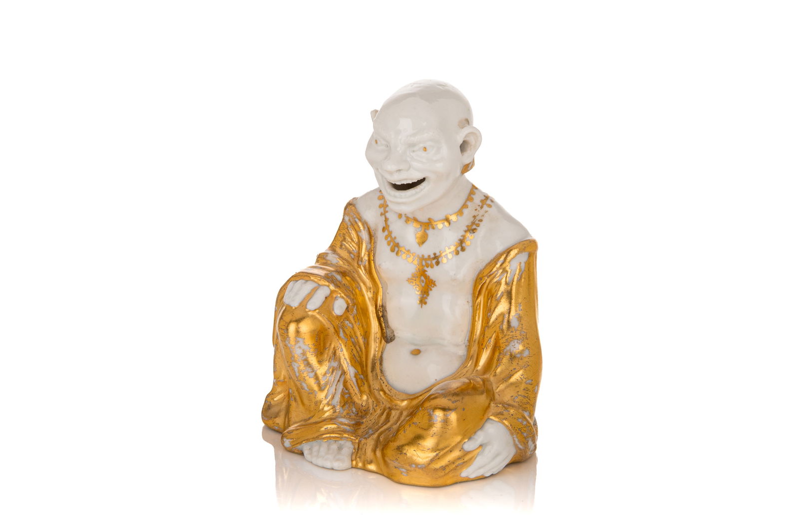 BOTTGER MEISSEN PORCELAIN SEATED PAGODA FIGURE (1 of 6)