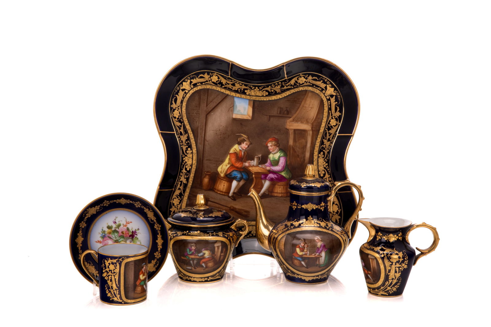 FRENCH PORCELAIN TETE A TETE SERVICE (1 of 6)