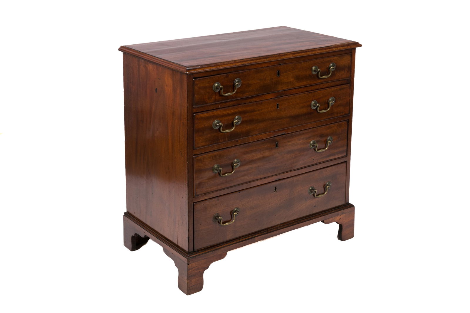 GEORGE III ENGLISH MAHOGANY FOUR DRAWER CHEST (1 of 5)