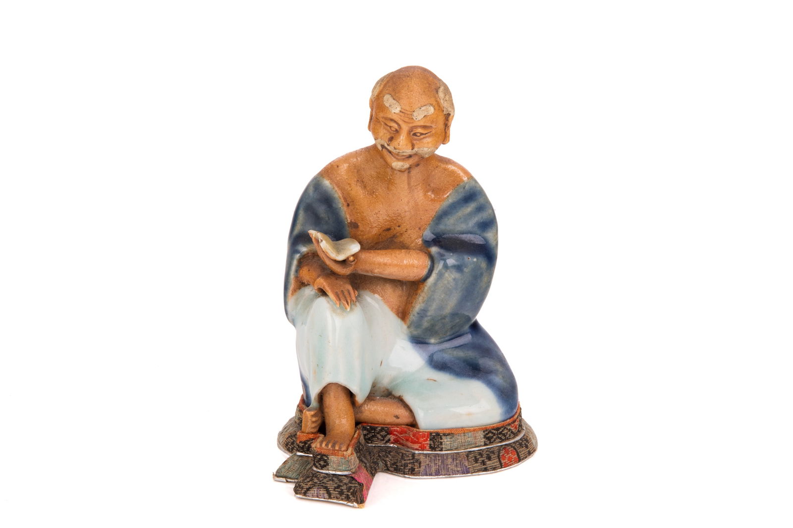 SHIWAN FIGURE OF A SEATED ELDER SCHOLAR (1 of 5)
