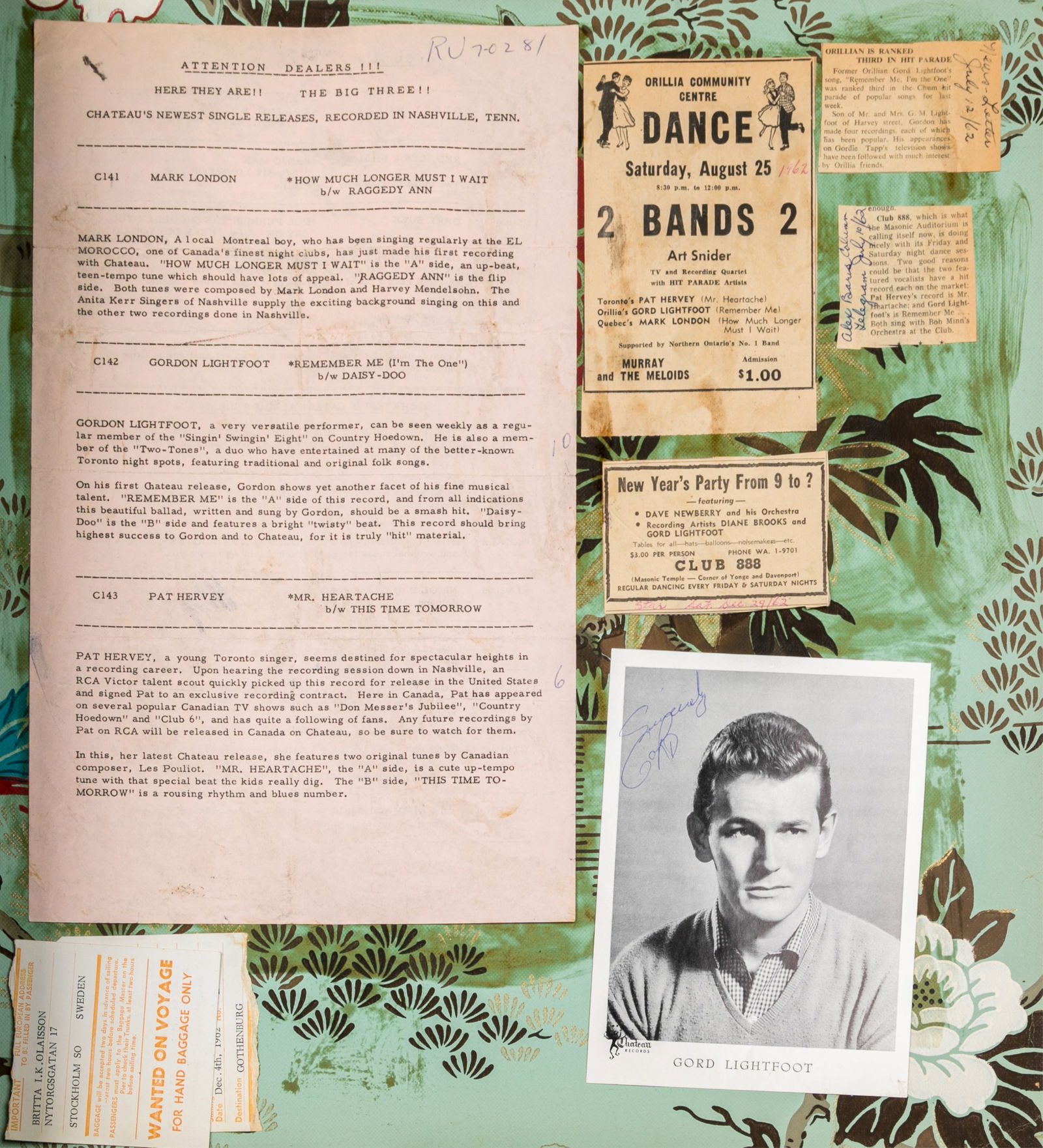 AN EARLY SCRAPBOOK OF LIGHTFOOT MEMORABILIA (1 of 6)