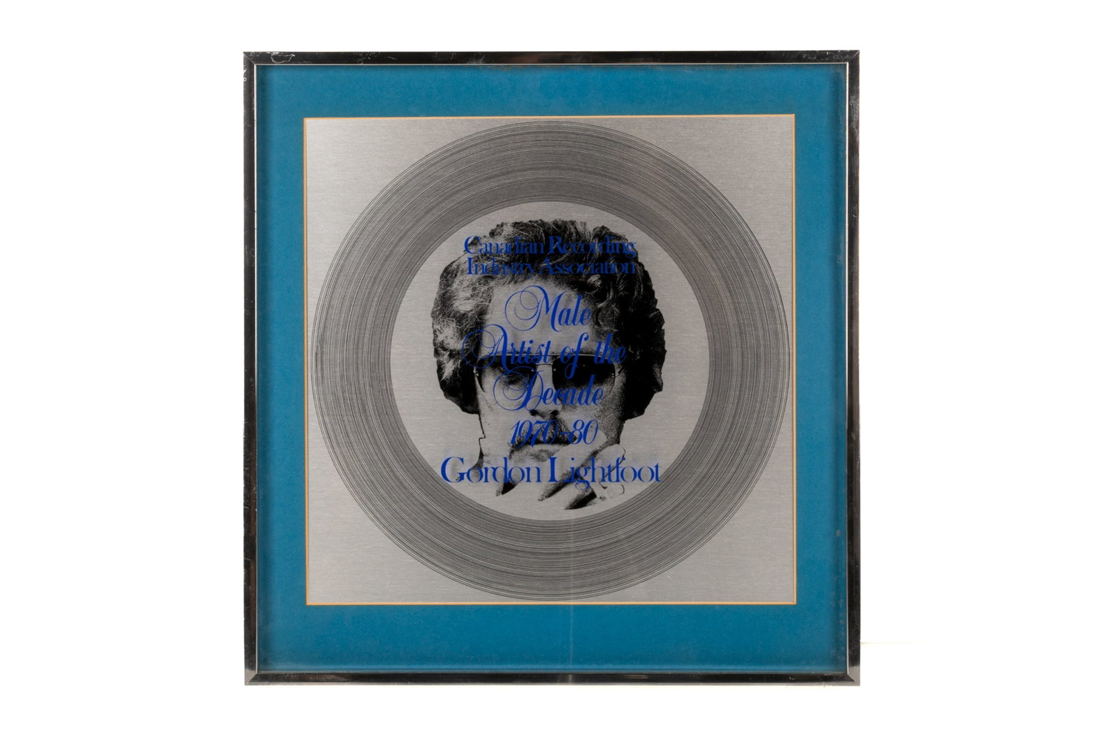 CANADIAN RECORDING INDUSTY AWARD: Male Artist of the Decade, 1970-1980 to Gordon Lightfoot