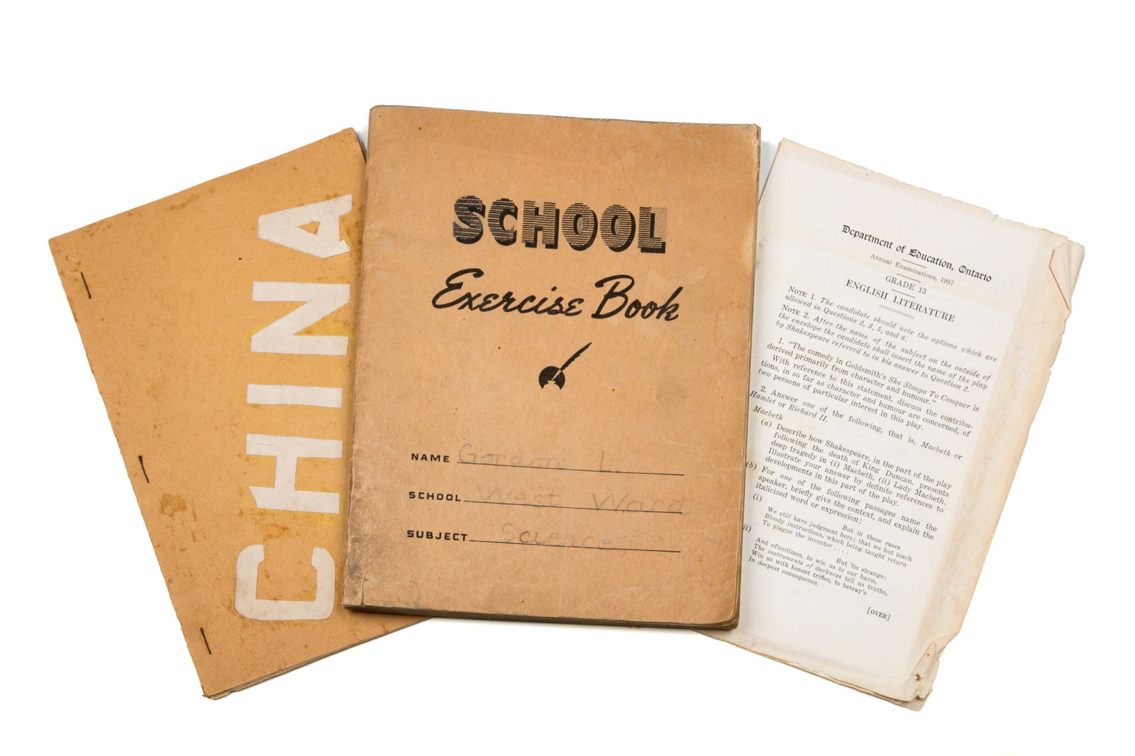TWO EARLY LIGHTFOOT SCHOOL EXERCISE BOOKS (1 of 6)