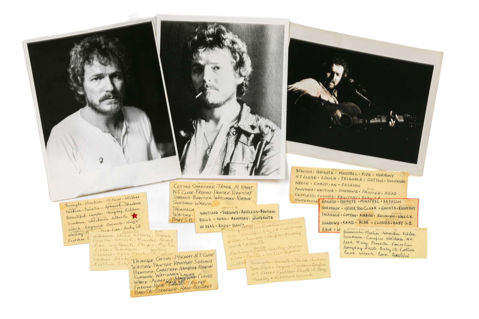 VINTAGE GORDON LIGHTFOOT PHOTOS & SET LISTS (1 of 3)