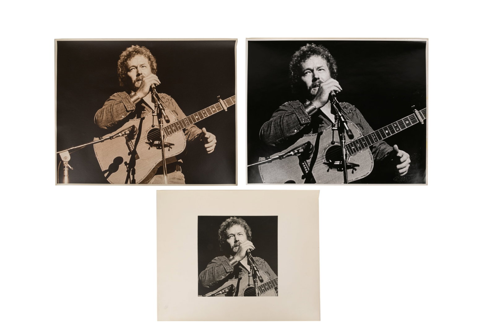 SIX PRINTED STAGE PHOTOS OF LIGHTFOOT: Photographed by Tom Bert, Rochester, Michigan. Each sheet numbered. In mat paper.Size of sheet 16 x 20in