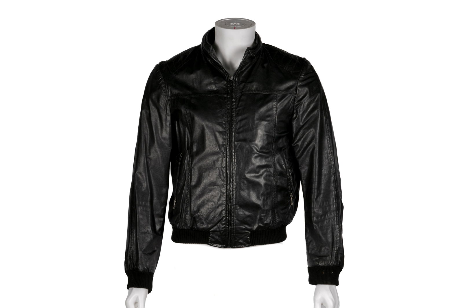 LIGHTFOOT'S VINTAGE BLACK LEATHER BIKER JACKET (1 of 5)