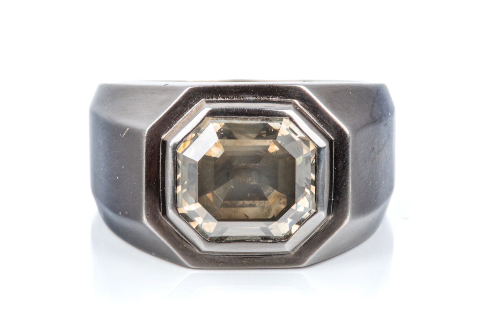 14K BLACK RHODIUM 4.20CT DIAMOND RING 10.6g (1 of 3)