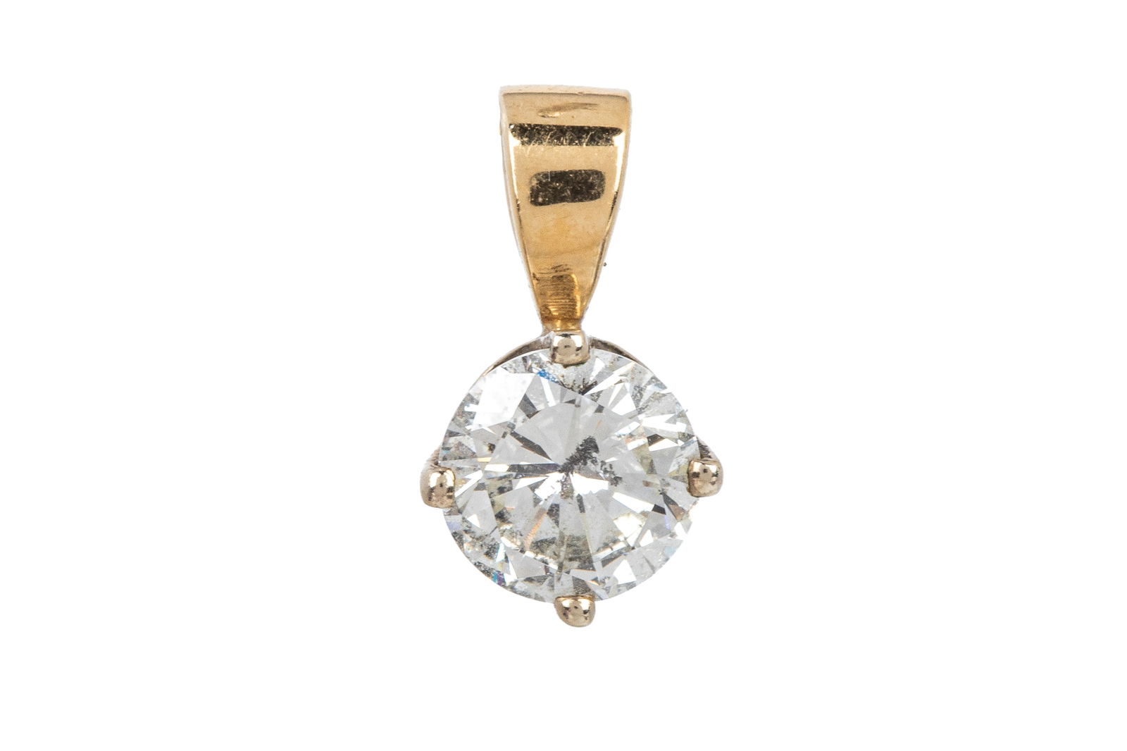 18K GOLD 1.03CT DIAMOND SOLITAIRE PENDANT 1.1g (1 of 3)