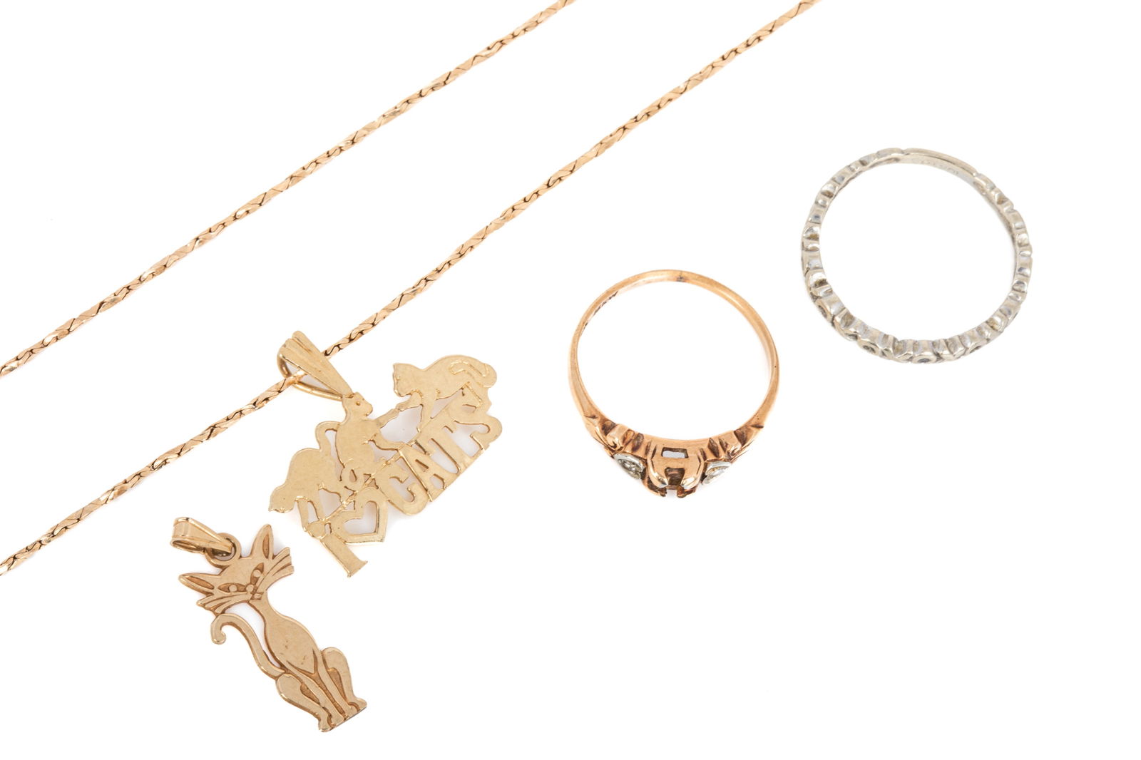 14K & 10K MIXED GOLD JEWELLERY 8.1g (1 of 6)