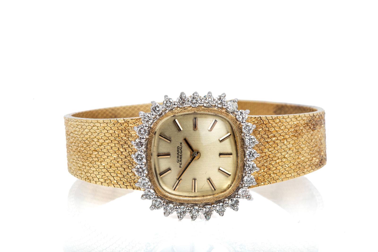 14K GOLD & DIAMOND GIRARD PERREGAUX WATCH 30.7g (1 of 10)