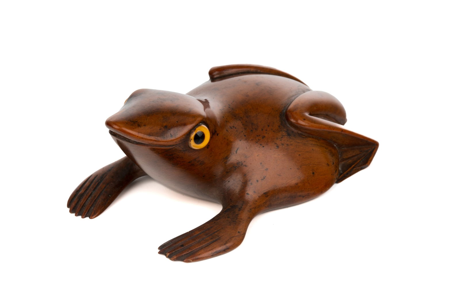 TREEN FROG SNUFF BOX (1 of 1)