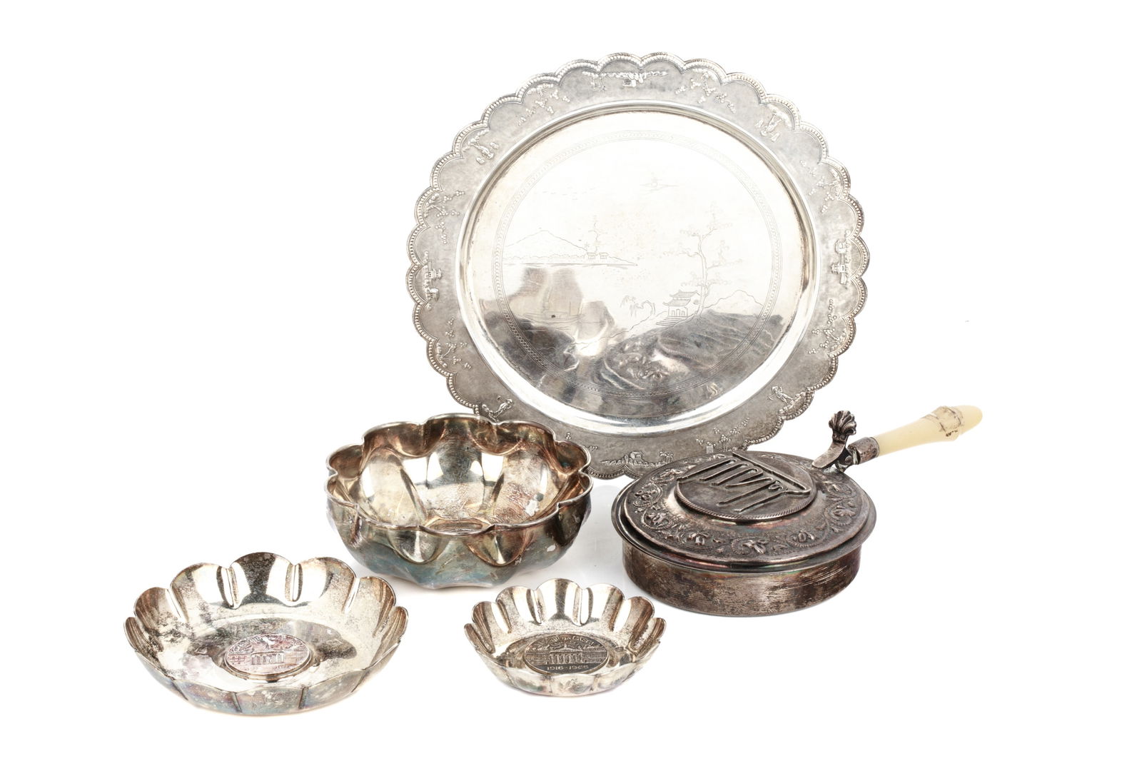 GROUP OF SILVER ITEMS (652g weighable) (1 of 7)