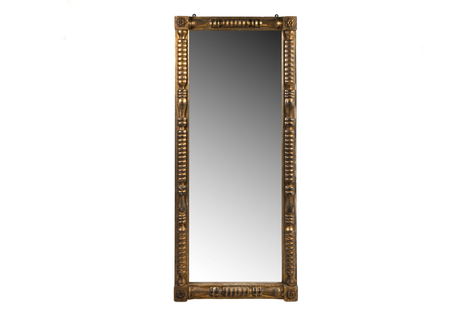 ANTIQUE GILT WOOD FEDERAL STYLE MIRROR (1 of 2)
