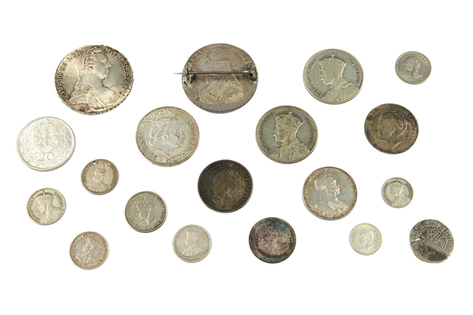 ASSORTED EUROPEAN SILVER COINS (1 of 2)
