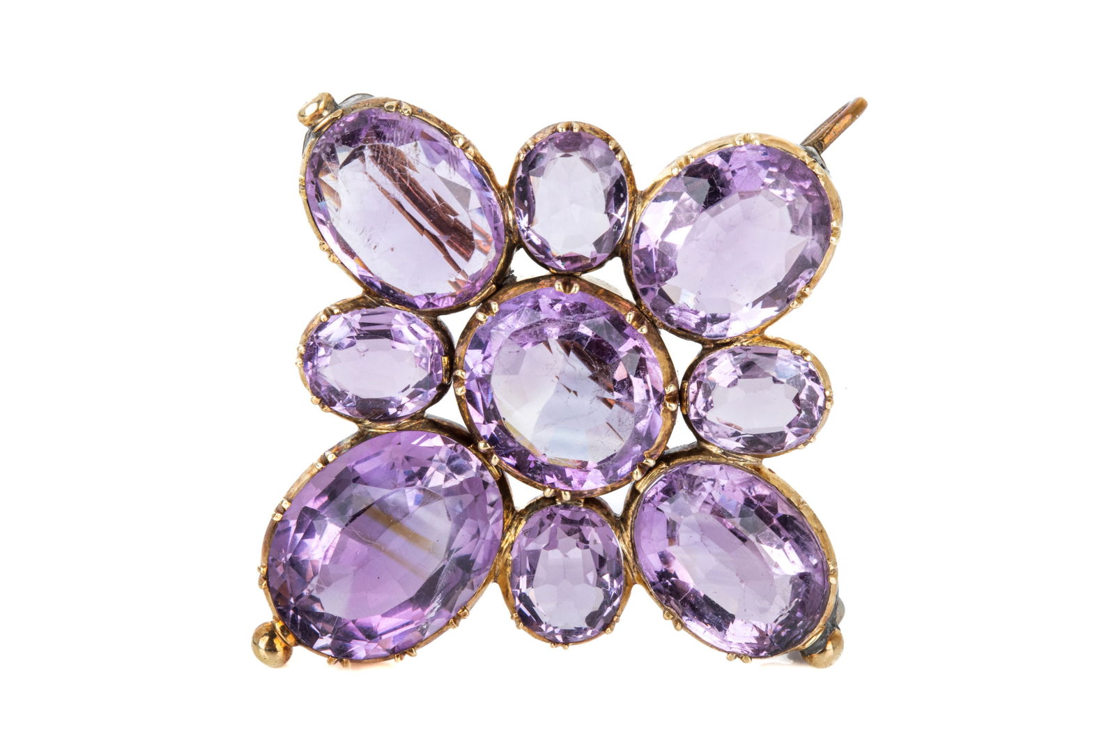 ANTIQUE 10K AMETHYST BROOCH/PENDANT 13.3g (1 of 3)