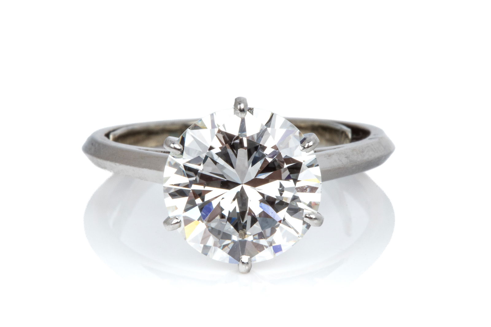 3.32CT VS1-G PLATINUM SOLITAIRE DIAMOND RING 4.7g (1 of 3)
