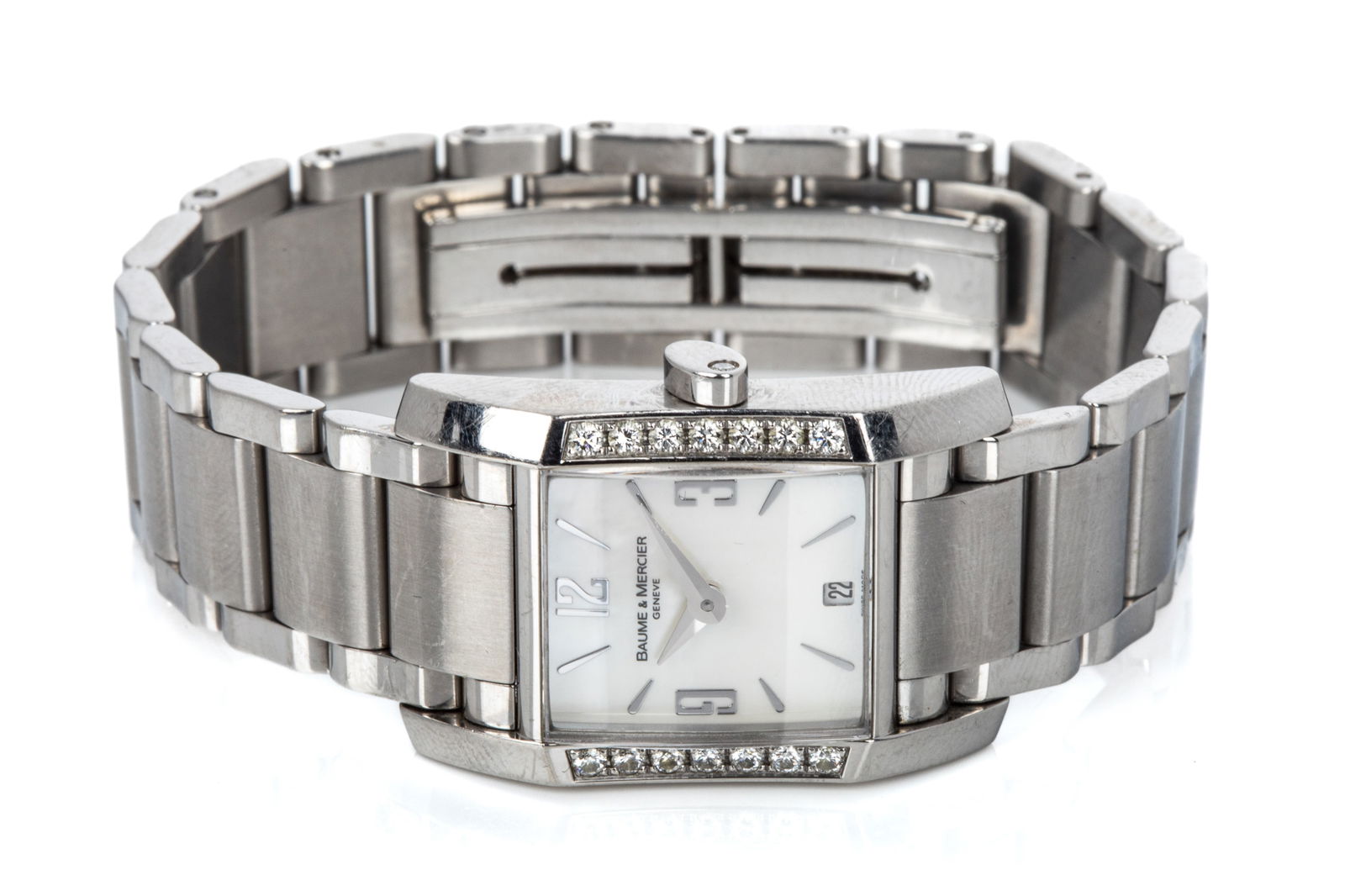 BAUME & MERCIER HAMPTON DIAMOND MOP w BOX (1 of 8)