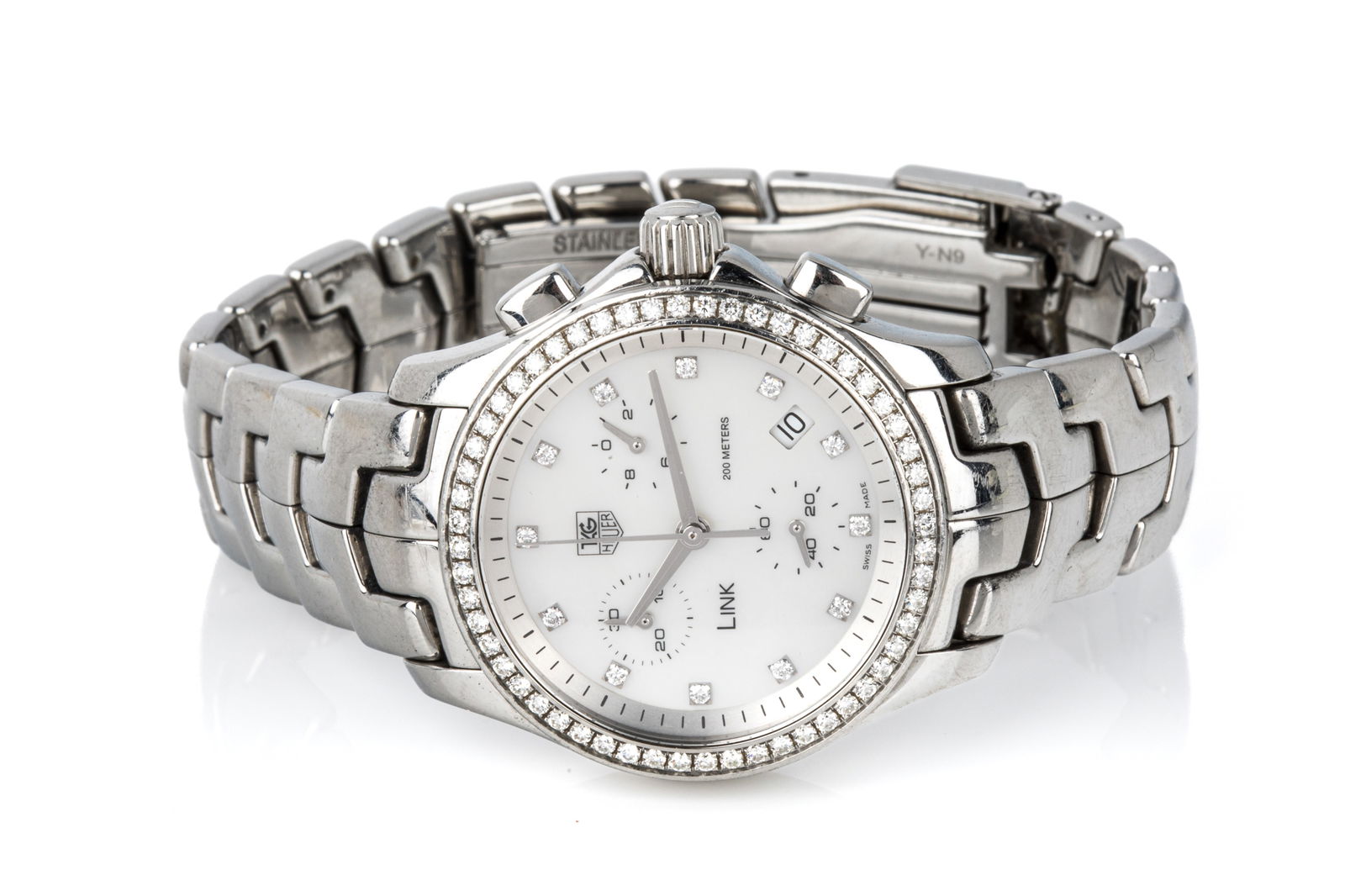 TAG HEUER LINK CJF1314 DIAMONDS MOP, COMPLETE (1 of 10)