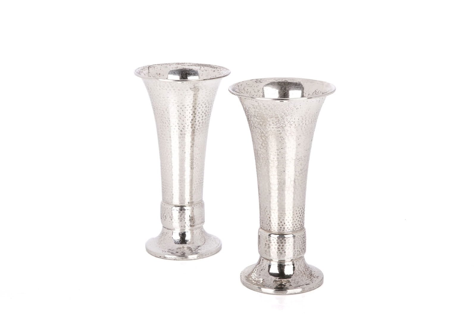 A.E. JONES ARTS & CRAFTS HAMMERED SILVER VASES (1 of 5)