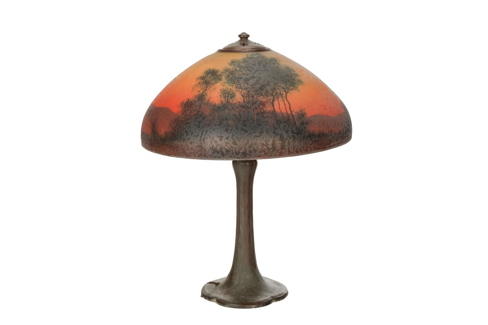 HANDEL REVERSE PAINTED LANDSCAPE TABLE LAMP - 2