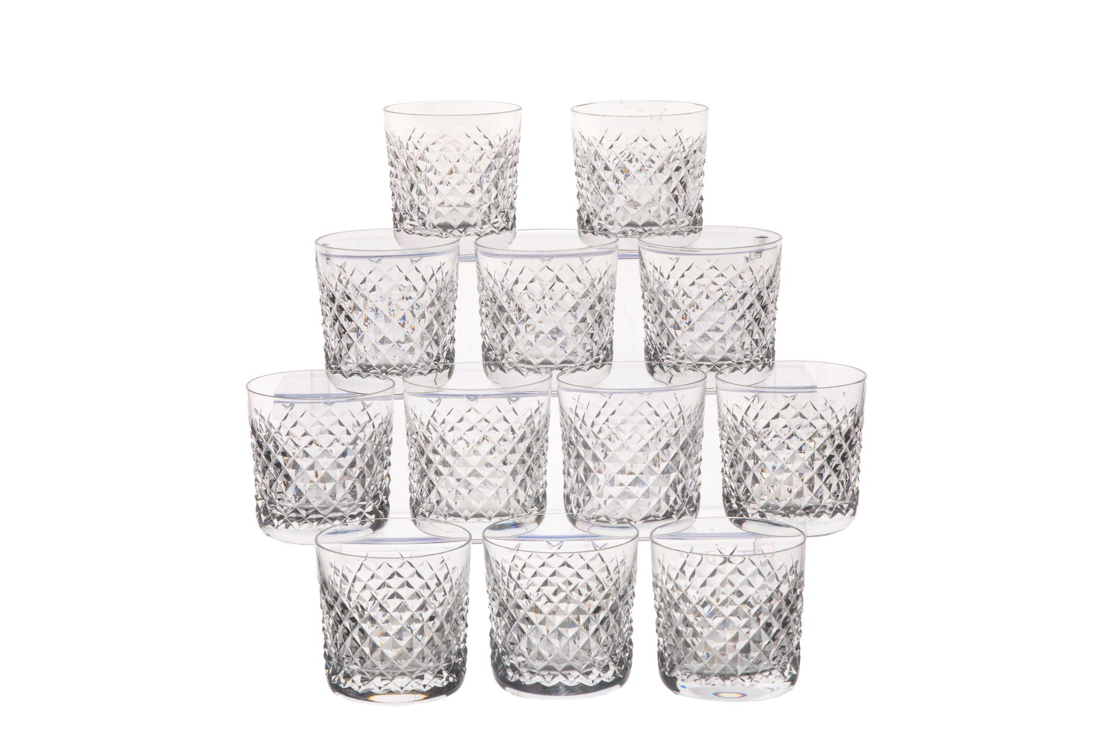 TWELVE WATERFORD ALANA CUT GLASS TUMBLERS (1 of 1)