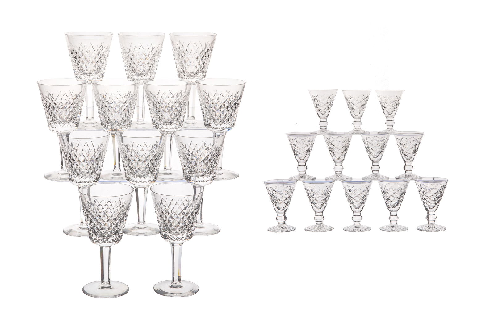 WATERFORD ALANA GLASS WHITE WINE & LIQUOR GLASSES (1 of 2)