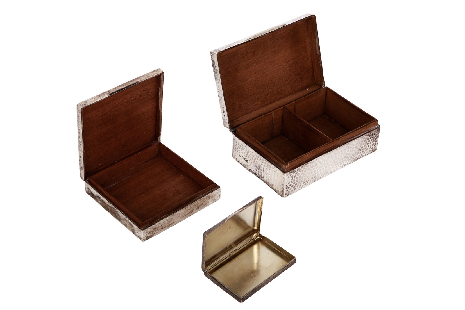THREE SILVER BOXES - 3