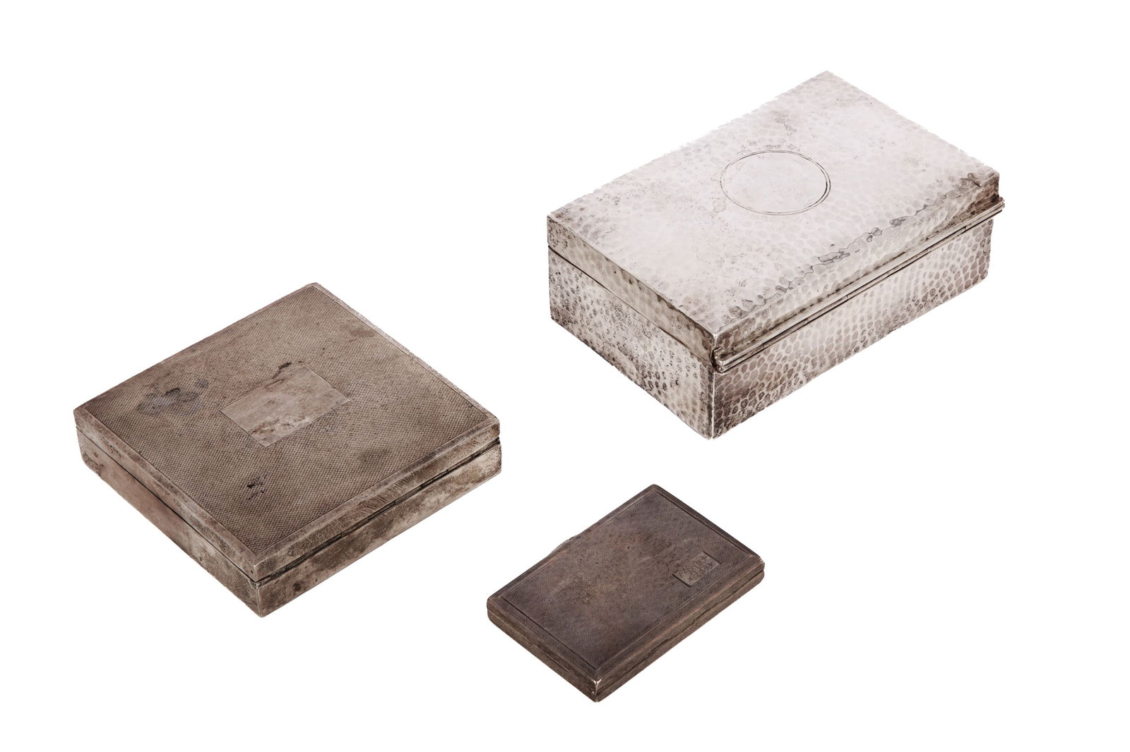 THREE SILVER BOXES - 4