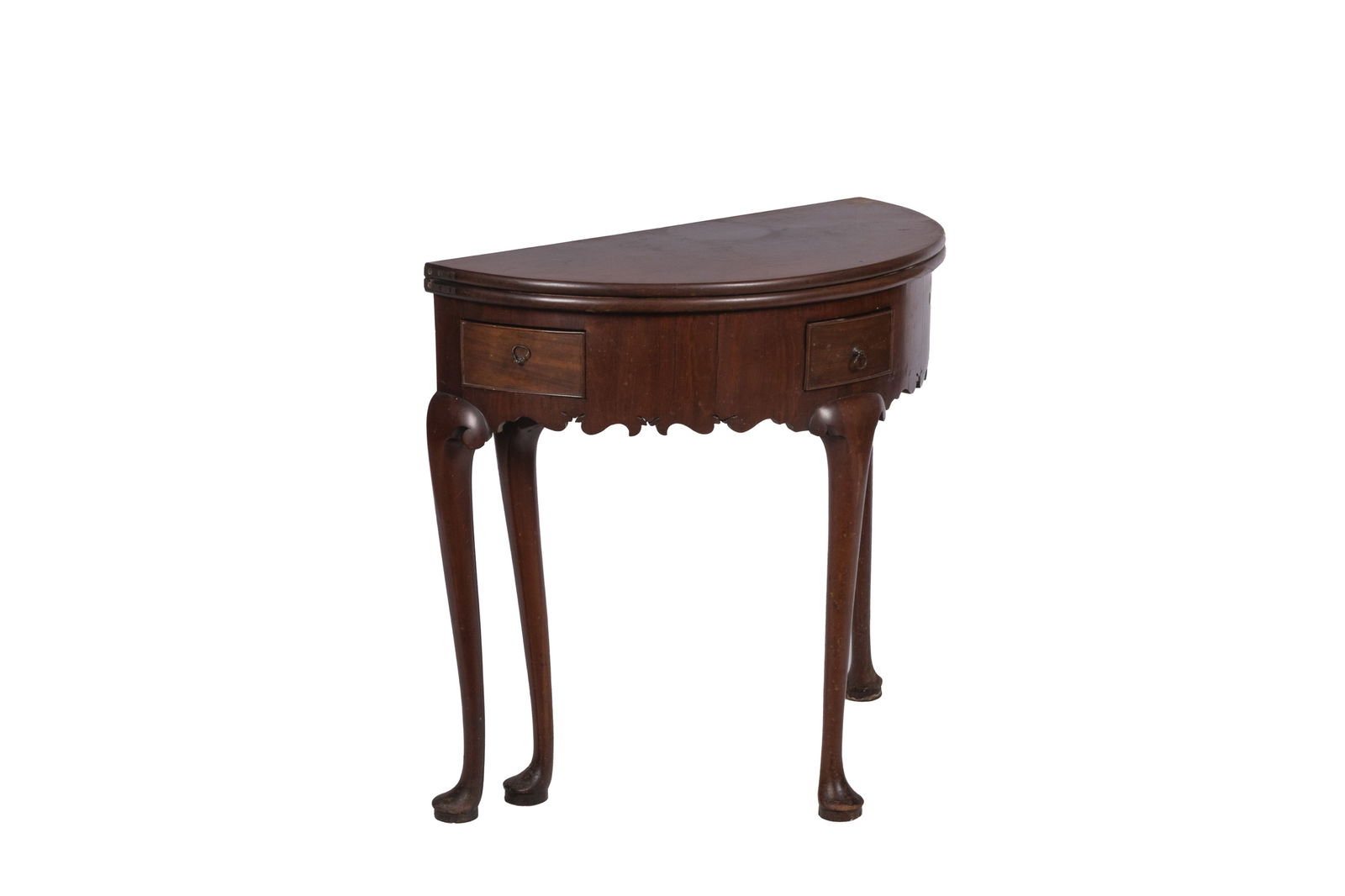 IRISH PROVINCIAL GEORGE II MAHOGANY CARD TABLE (1 of 7)