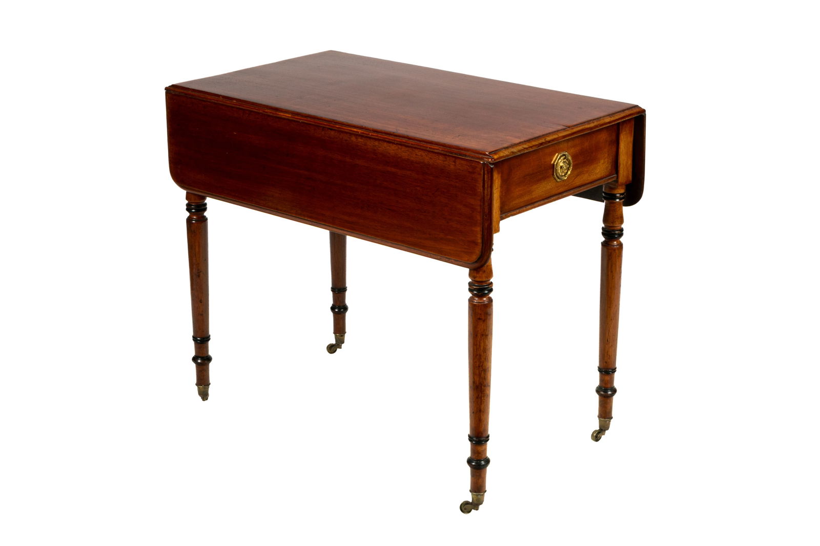 ENGLISH PEMBROKE DROP LEAF MAHOGANY TABLE (1 of 6)