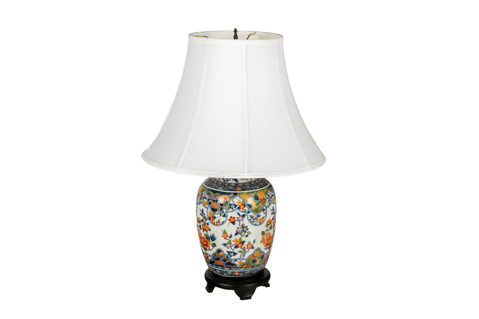 CHINESE PORCELAIN VASE AS TABLE LAMP: H. 13" Overall H. 27"