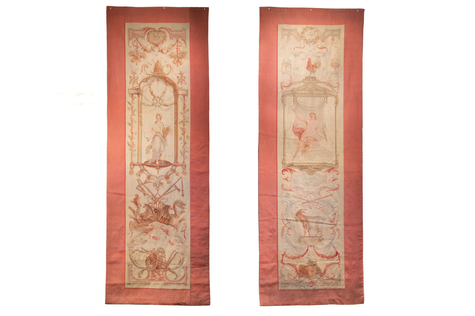 PAIR OF 18TH C NEOCLASSICAL TAPESTRY PANELS (1 of 7)