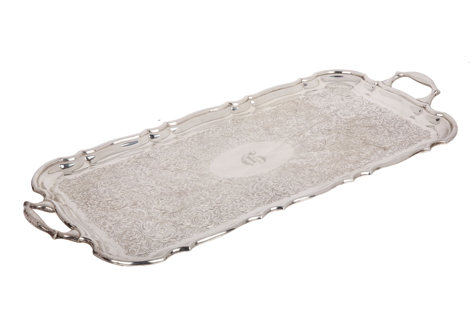 BIRKS CANADIAN SILVER SANDWICH TRAY, 2054g (1 of 4)