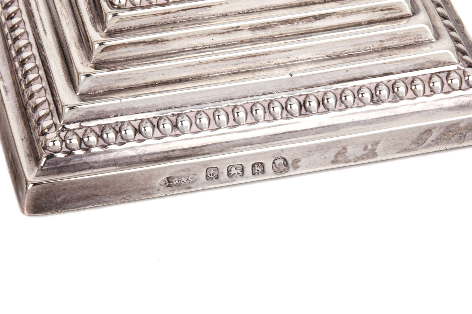 TWO SILVER CORINTHIAN COLUMN FORM CANDLESTICKS - 4